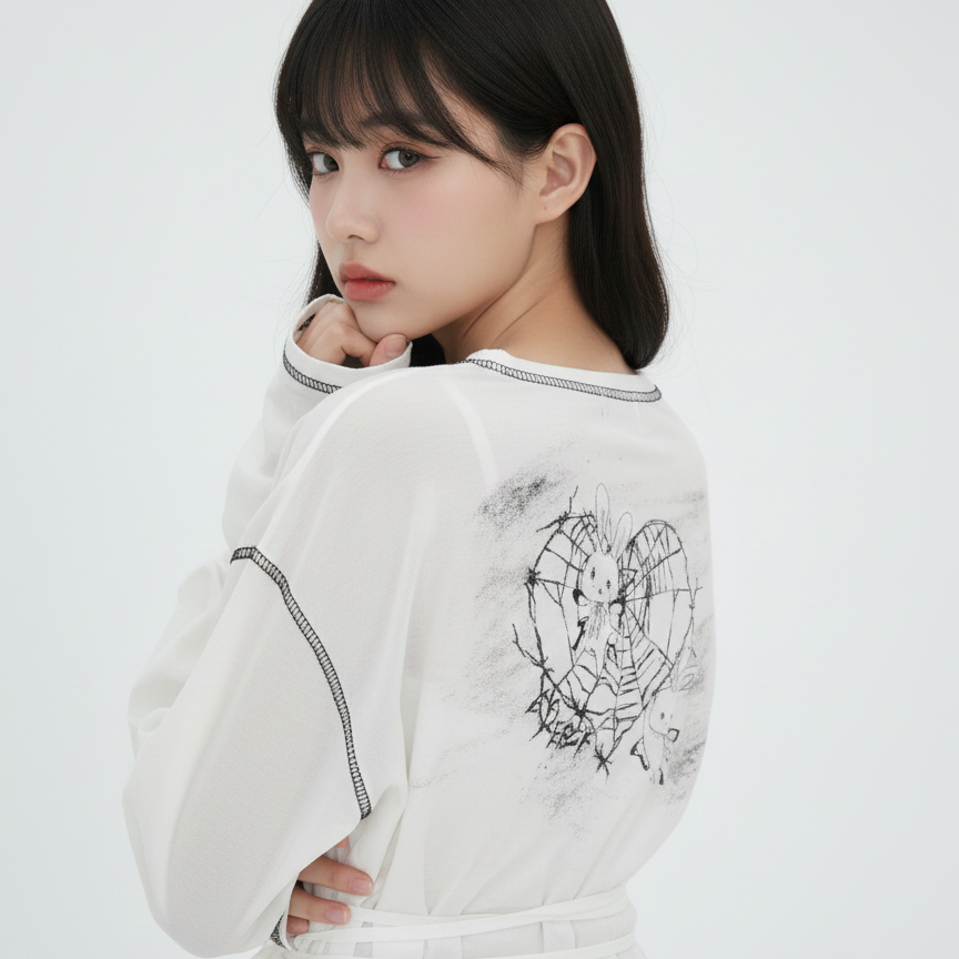 เสื้อแขนยาวผูกเอว รูดชายเสื้อ - Image 3